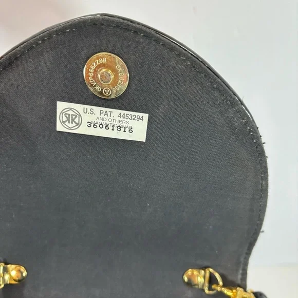 Vtg Cow Print Faux Leather Crossbody Handbag Black Long Strap Boho Western Hip - Picture 6 of 9